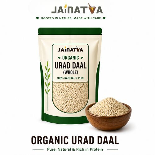 Jainatva Organic Urad Dal 1kg – Premium Black Gram, Protein Rich & Natural