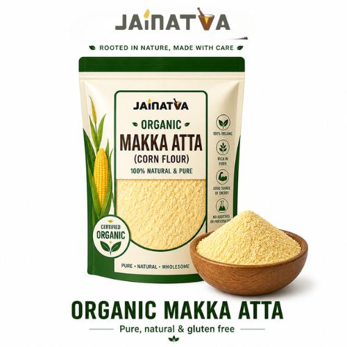 Jainatva Organic Makka Atta 1kg – Corn Flour, High Fiber & Nutrient Rich