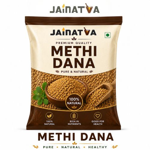 Jainatva Organic Methi Dana 250g – Fenugreek Seeds, Natural & Fiber Rich