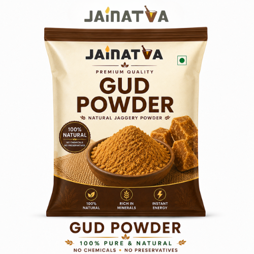 Jainatva Organic Gud Powder 1kg – Natural Jaggery Powder, Chemical-Free & Unrefined