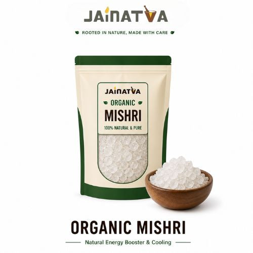 Jainatva Organic Mishri 500g – Natural Rock Sugar, Unrefined & Chemical-Free Sweetener