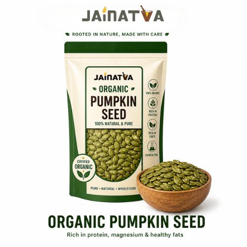 Jainatva Organic Pumpkin Seeds 200g – High Protein, Zinc & Healthy Fats