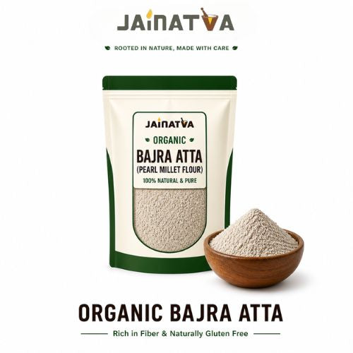 Jainatva Organic Bajra Atta 1kg – Pearl Millet Flour, High Fiber & Gluten-Free