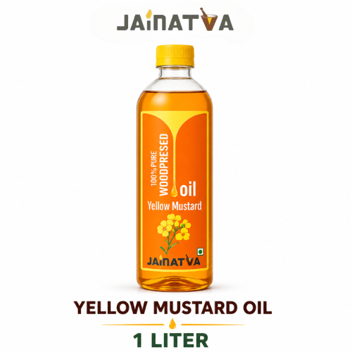 Jainatva 100% Pure Wood Pressed Yellow Mustard Oil – 1 Liter