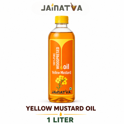 Jainatva 100% Pure Wood Pressed Yellow Mustard Oil – 1 Liter