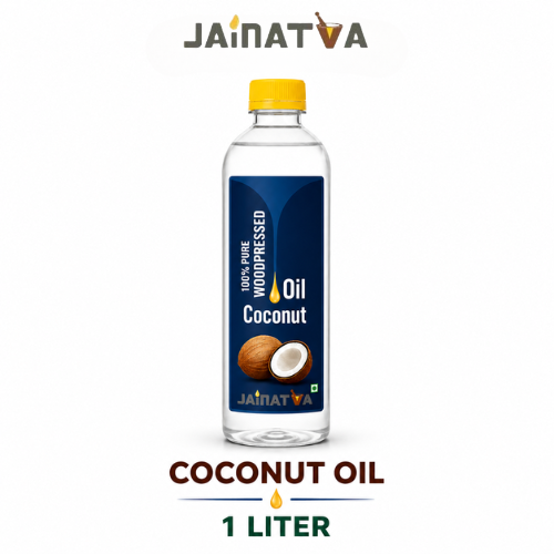 Jainatva 100% Pure Wood Pressed Coconut Oil – 1 Liter