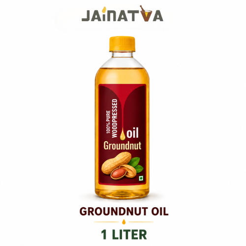 Cold Pressed Groundnut Oil (1L) – Pure Wood Pressed, Chemical-Free | Jainatva