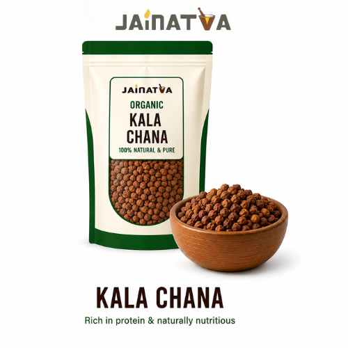 Jainatva Organic Brown Chana 1kg – High Protein Chickpeas, Natural & Unprocessed