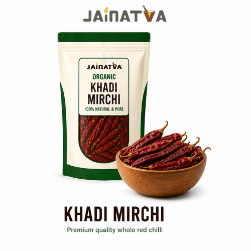 Jainatva Organic Khadi Mirchi – 1 KG | Whole Dry Red Chilli