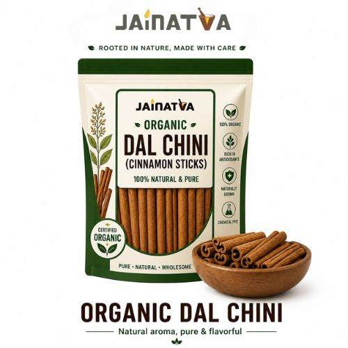 Jainatva Organic Dal Chini 100g – Cinnamon Sticks, Natural Spice for Flavor & Health